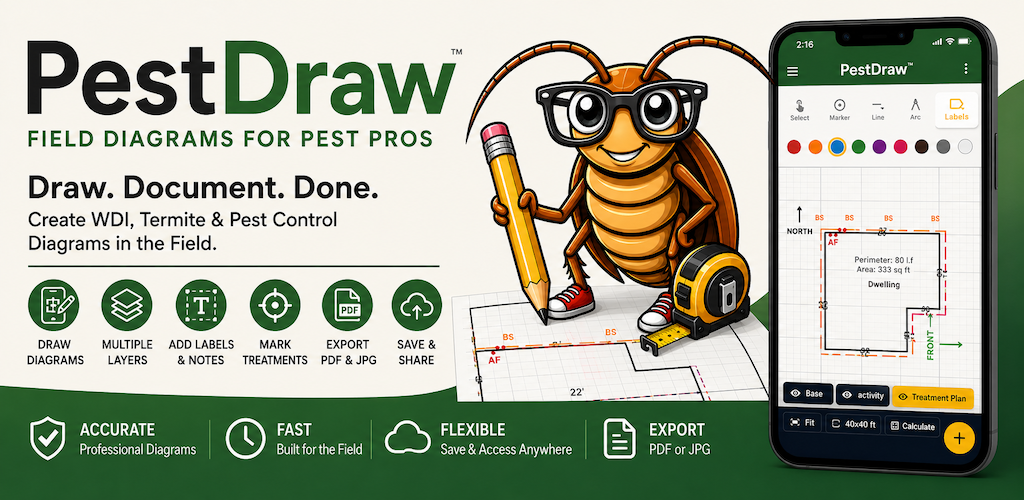 Pest Inspection Graph PestDraw™ — Field Diagrams for Pest Control Pros